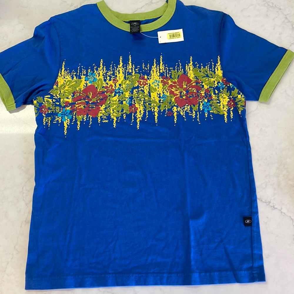 First Wave Boys Royal Blue T-shirt Size 14 NWT